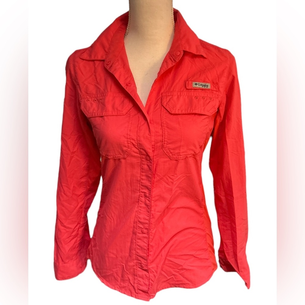 Columbia coral fishing shirt, size XS, Omni-freeze, advanced cooling, classic